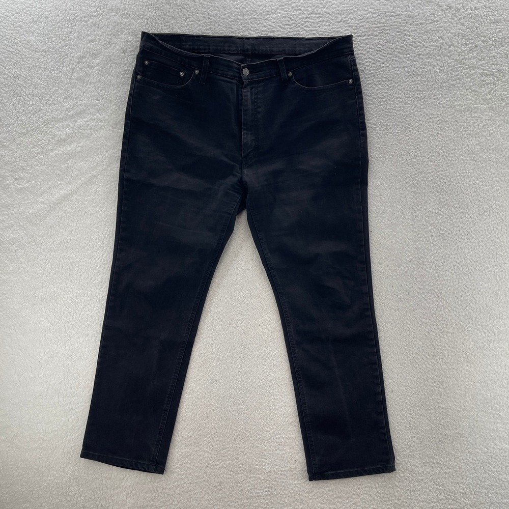 Levis 541 Jeans Mens 38x32 Black Athletic Tapered Dark Wash Denim Preppy Grunge